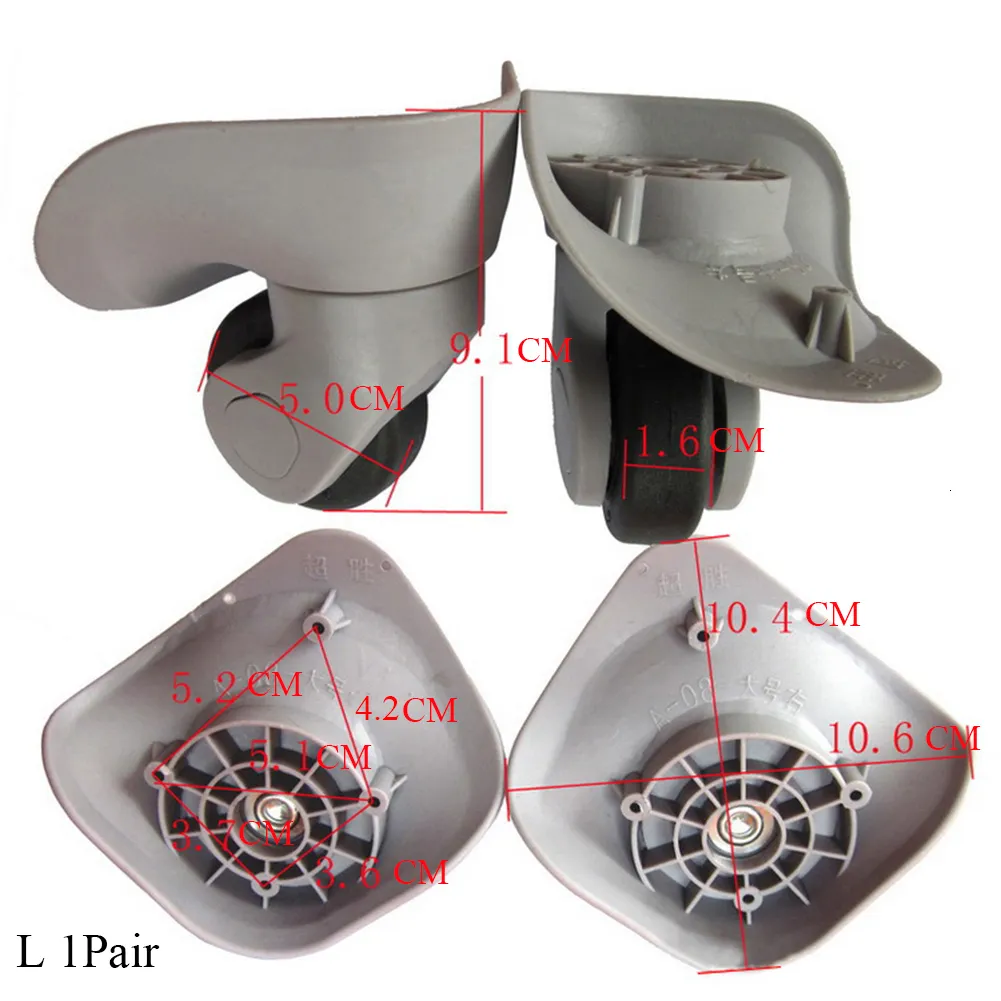 Roues De Remplacement Pour Valise - Roulettes Pivotantes 360° - Pièces De Rechange Et Réparation (Modèle HF A53)