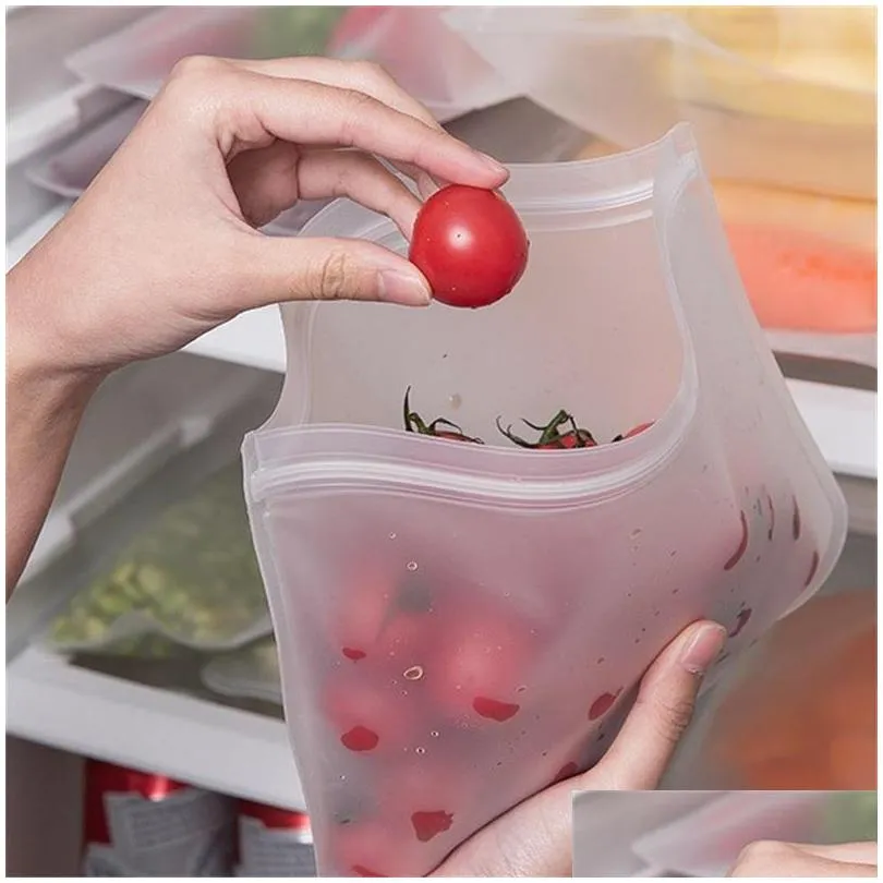 食品保管組織セットEVAフード新鮮なバッグ冷蔵庫クリーニングオーガナイザー密閉REC透明な保管コンテナkitchedhzc1