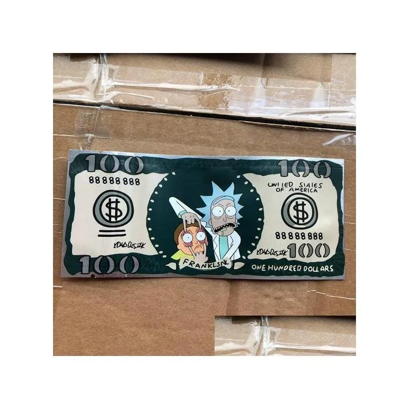 wholesale Packing Bags Money Mylar Bags Printed Design Reusable 3.5 Gram Standup Packaging Pouch Aluminum K Food Storage Snack Bag Heat Sealab Dh6Id