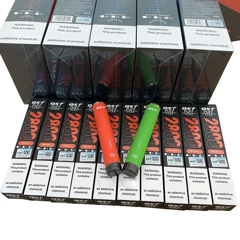 Puff Flex 2800 disposable Vape pods device kits e cigarette 850mah battery pre-filled 8ml vaporizer 25 colors in stock newest packing