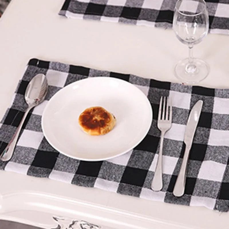 Tapis de Table fournitures de bol de noël, tapis à carreaux décoratif, napperon résistant à la chaleur pour salle à manger, tampons isolants
