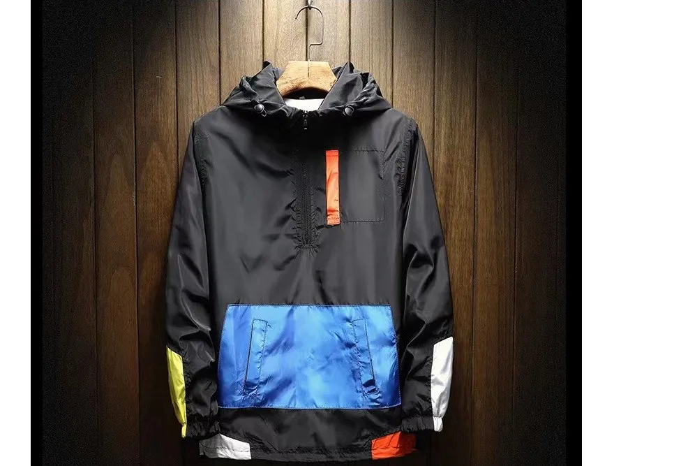 Men s Windbreaker Jacket Summer Sun Protection Sports Riding Thin Hooded Brand Clothing