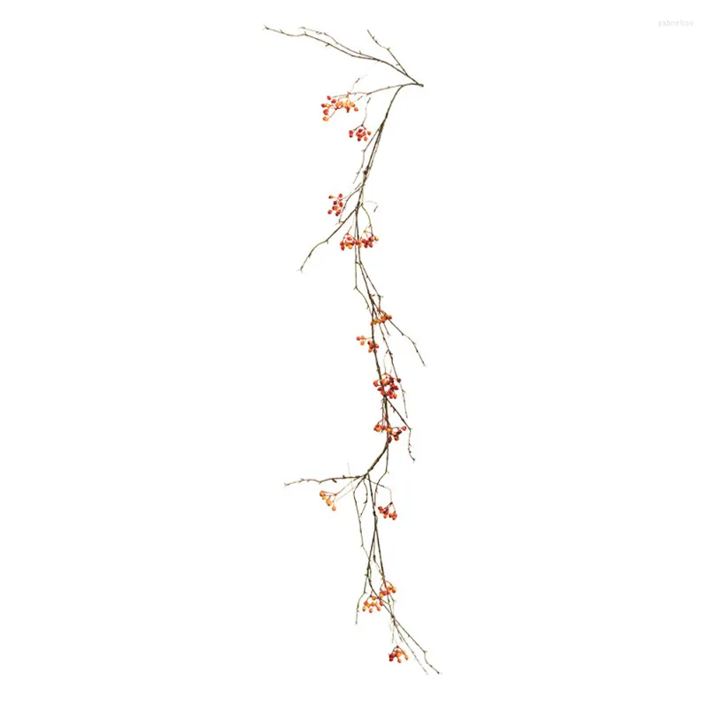 Decorative Flowers Artificial Flower Vine Garland Hanging Rattan Wild Berry Party Festival Decor