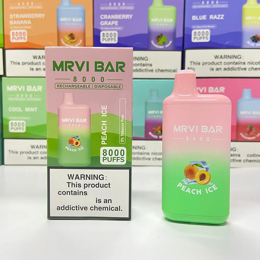 MRVI BAR 8000 Puffs Vape Pen With 650mAh 5000mah Battery, 15ml Prefilled  Pod, And 10 Flavors In Stock Now! From Sellernick, $3.75