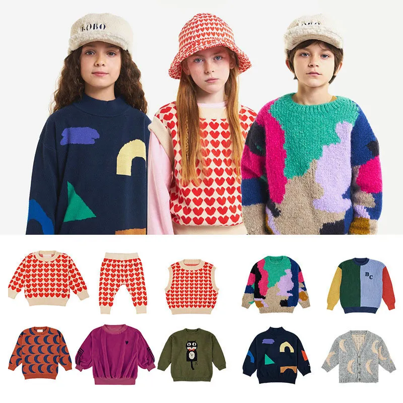 Cardigan Enkelibb Kids Winter Sevents Knit Jumpers Child Clothers BC AW AW BOYS CARDIGANS and Girls Cnoting 221128