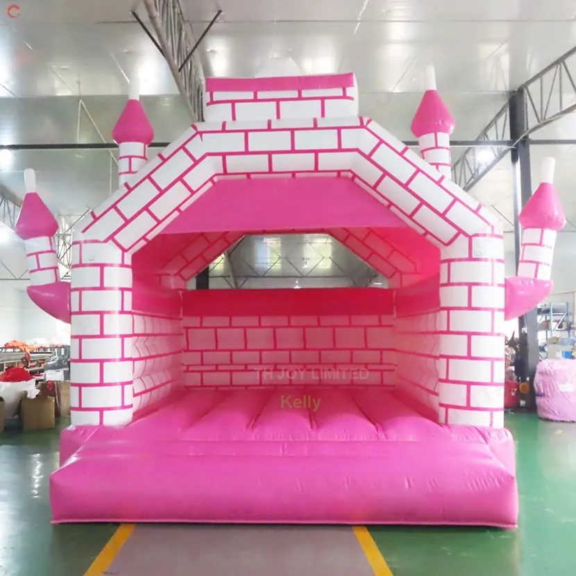 Teslimat Dış Mekan Aktiviteleri Pembe Bounce House Şişme Bouncer Çocuklar için Parti Kiralama Hava Bouncy Kalesi