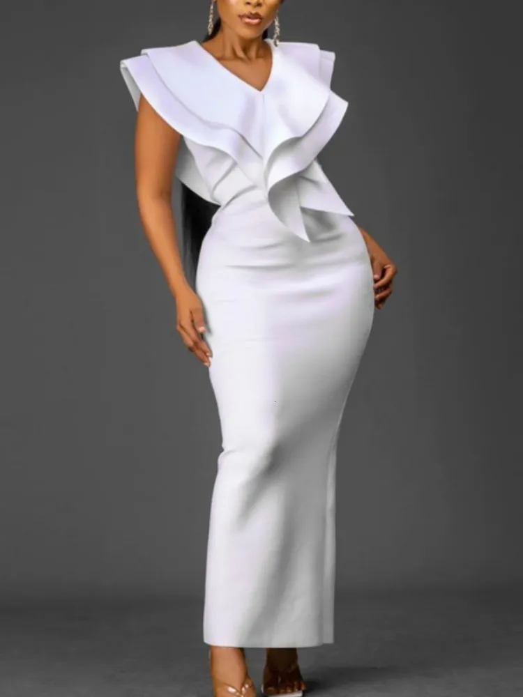 Party Dresses White Women Slim Fit Sexy V Neck Sleeveless Bodycon Maxi Long Prom Vintage Formal Big Size Spring 221128 Party Dresses White Women Slim Fit Sexy V Neck Sleeveless Bodycon Maxi Long Prom Vintage Formal Big Size Spring 221128