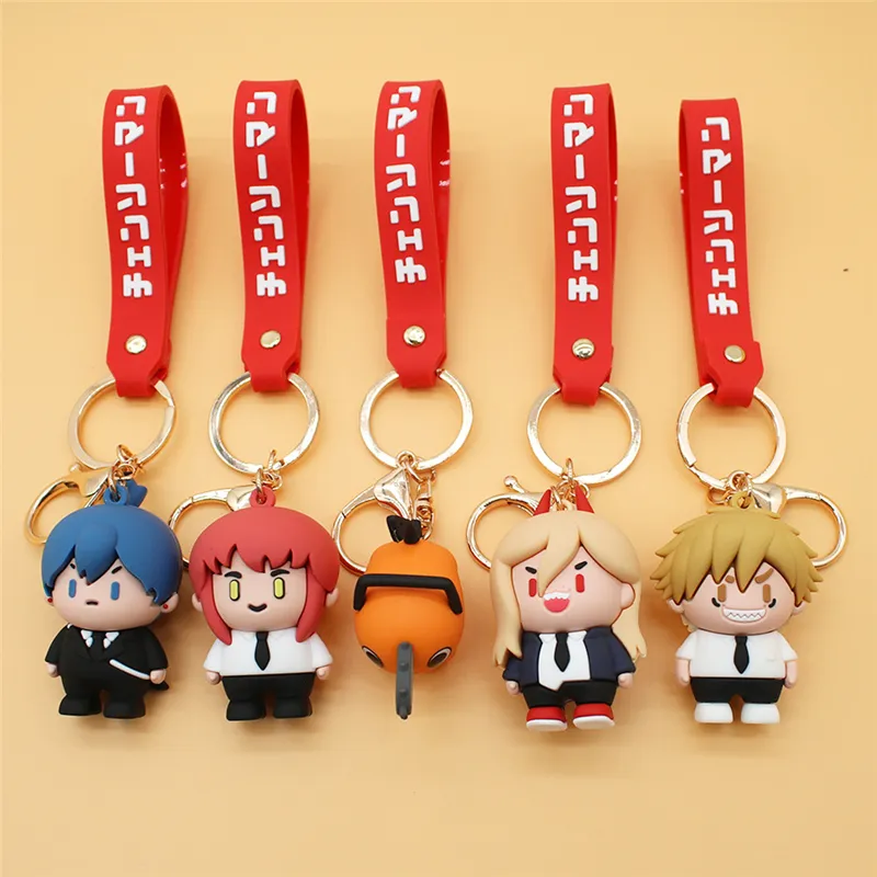 Chainsaw Man Sleutelhanger Japanse Anime Charm Pochita Devil Marchma Electric Bag Schooltas Hanger