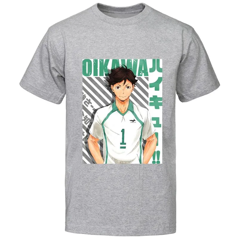 Skjortor mäns t haikyuu skjorta tooru oikawa män sommar överdimensionerade gymnasiet haruku tshirts kort ärm tee o'neck toppar camisetas ooru skjortor ee ops 769