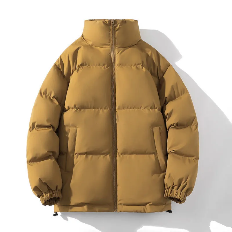 Hommes vers le bas Parkas hiver hommes épaissir veste chaud col montant vestes mode Parka bulle manteau femmes surdimensionné Streetwear 5XL 221128