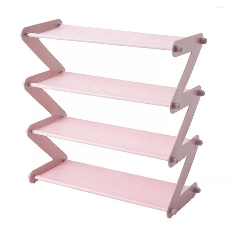 Clothing Storage Multi-Layer Z-Shaped Shoes Rack Entrance Hall Stainless Steel Shelf For Book Home Shoe Removable