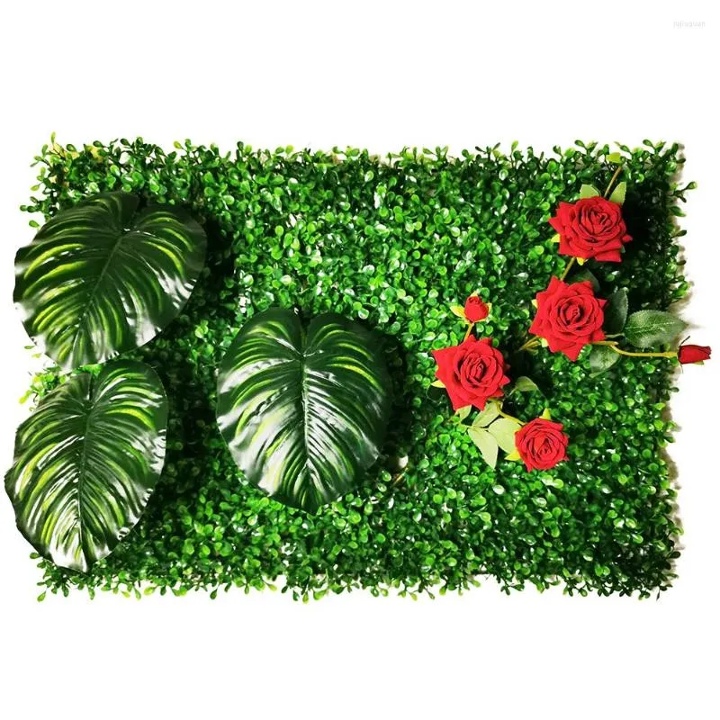 Fleurs décoratives décor à la maison plante artificielle pelouse herbe fausse décoration mur jardin El intérieur extérieur