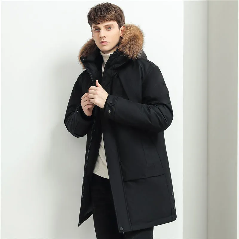 Nicce parka jacket in black with fur hood deals