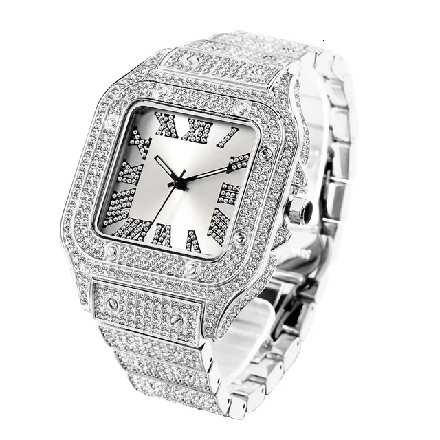 DHgate.com:Mens Iced Out Bling Watch Hip Hop Rapper Quartz