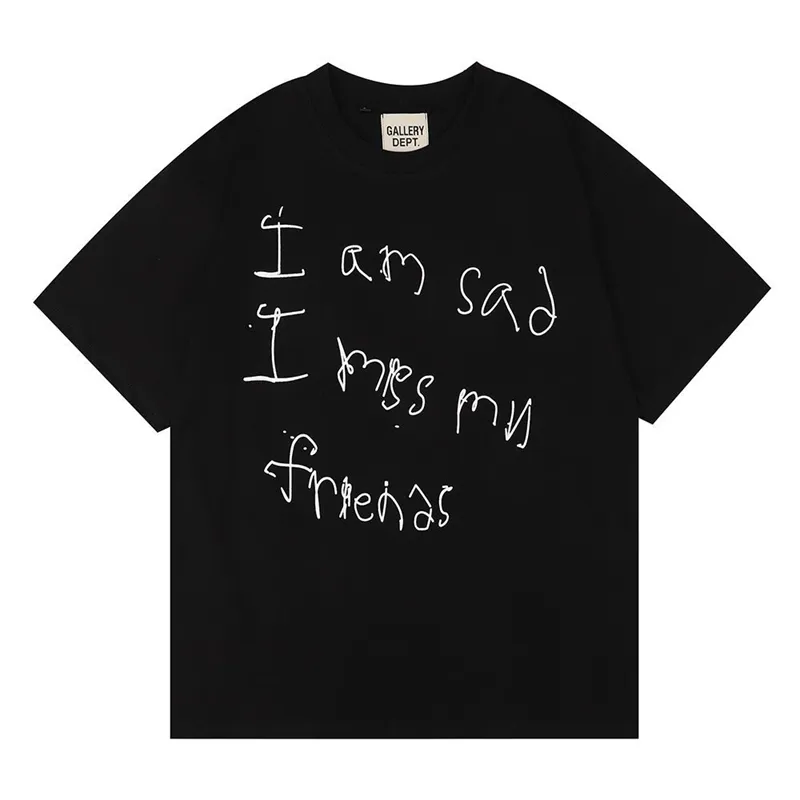 Designer Mens T Shirts High Street Womens Letter Print Tees Fashion Short Sleeve Black Tops S-XL