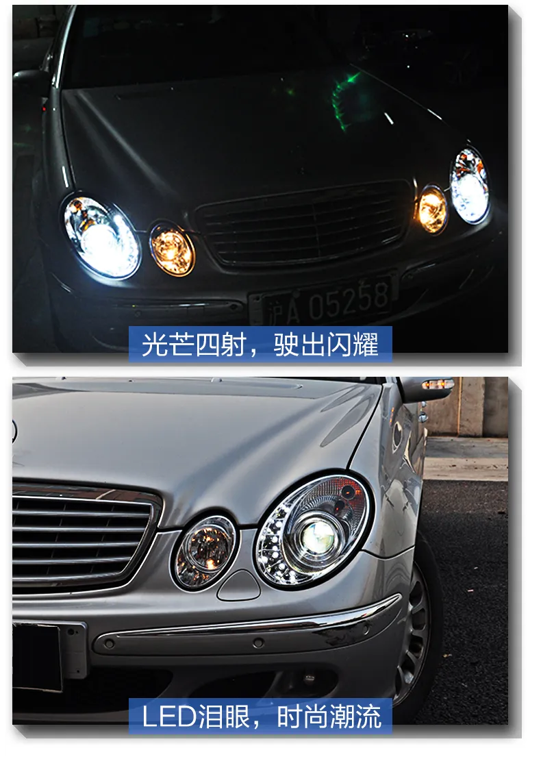 Auto Scheinwerfer Zubehör LED Tagfahrlicht Für Benz W211 E200 E240 E280  Front Lampe Kopf Lichter Von 763,92 €