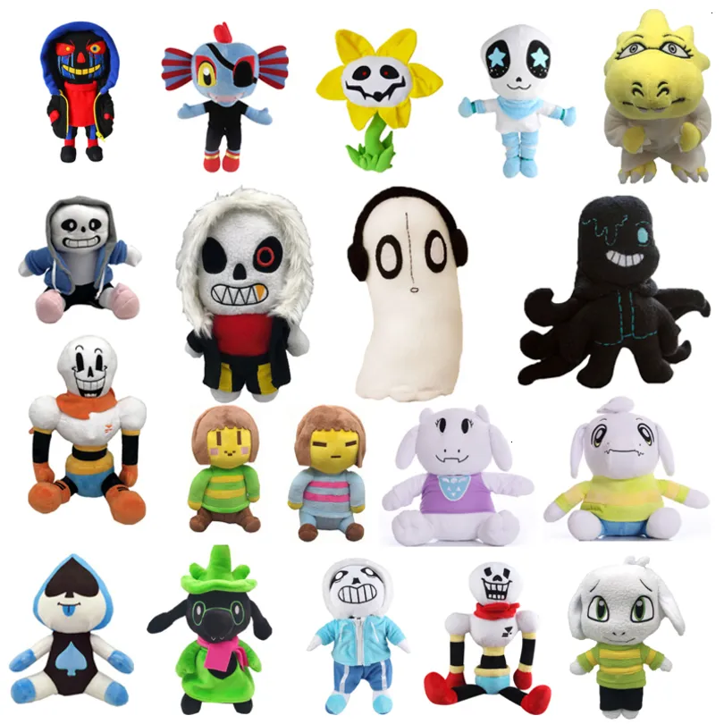 Plush Dolls 20 Styles Undertale Toy 2030cm Sans Ootopus Music Alphys Stuffed Toys Doll for Children Kids Gift 221125