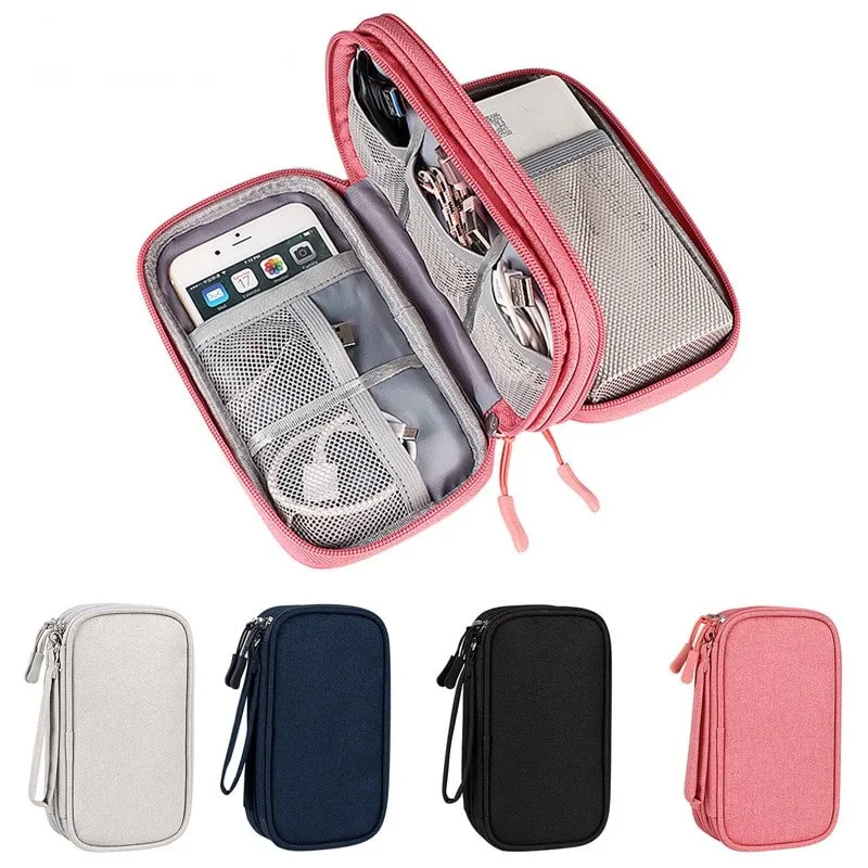ProCase Hard Travel Electronic Organizer Case for MacBook Power Adapter Chargers Pencil USB Flash Disk SD Card Small Portable Accessories Bag DOM-114JA017