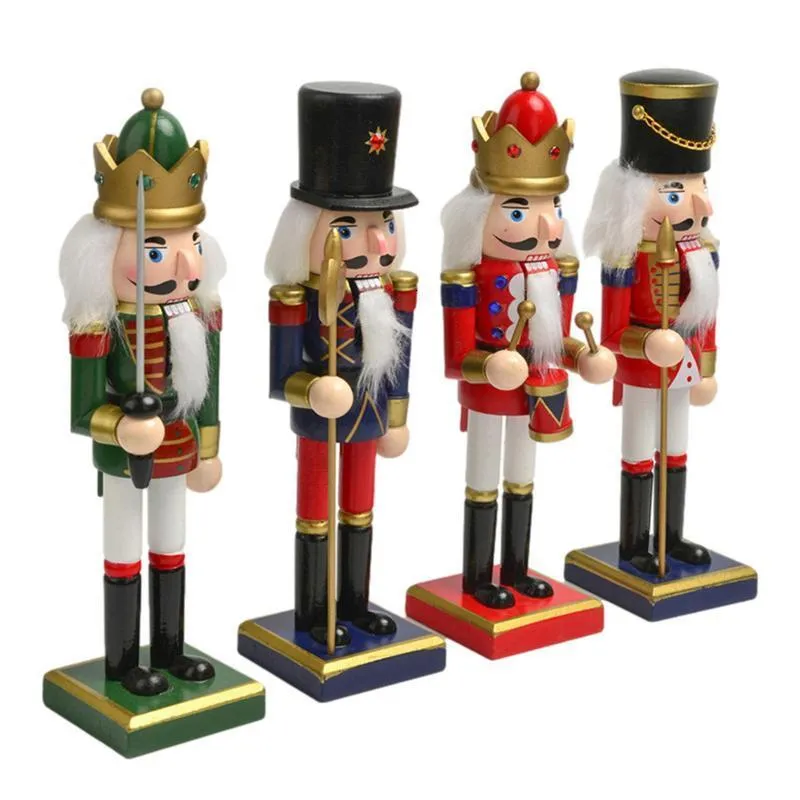 Figures de casse-noisette en bois de 30 cm Grands casse-noisettes King Décorations de Noël traditionnelles en bois de noix de casse-noisette pour Noël festif 221126