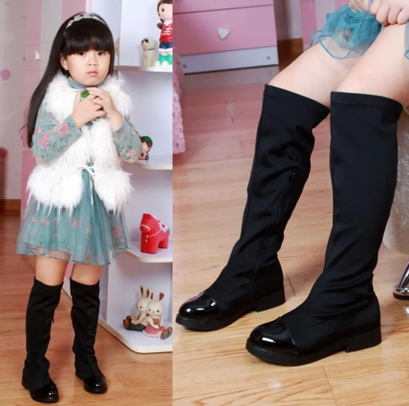 Botlar Kürk Çocuklar Kar Kış Moda Kızlar Prenses Diz Uzunluğu Uzun Çocuk Günlük Spor Ayakkabı Sabahları 221125