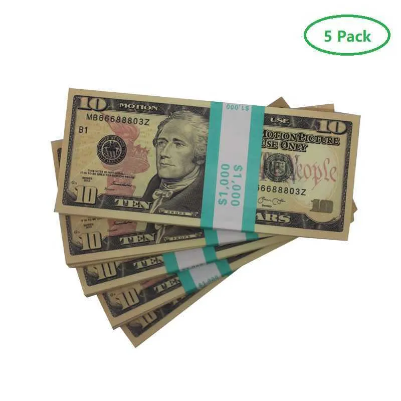 Réplique de fête US FAKE Money Kids Play Toy ou Family Game Paper Copy Banknote 100pcs Pack Practice Counting Movie Prop 20 Dollars F208S 2D4MF2UYM