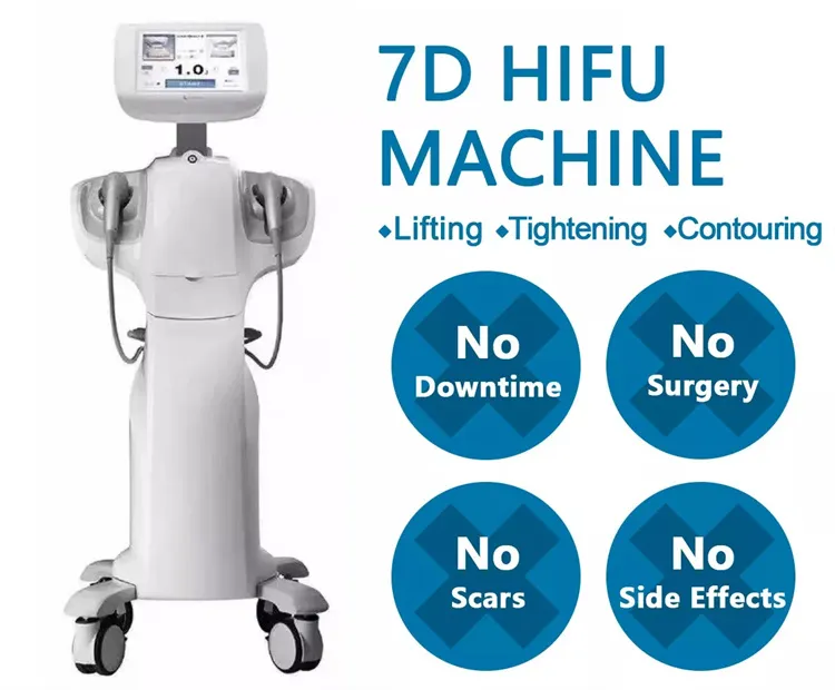 Vertikale 7d Hifu-Maschine Anti-Aging Andere Schönheitsausrüstung Anti-Falten-Augen-/Hals-/Gesichtshebthaut anstrengende Körper schafft die Maschine