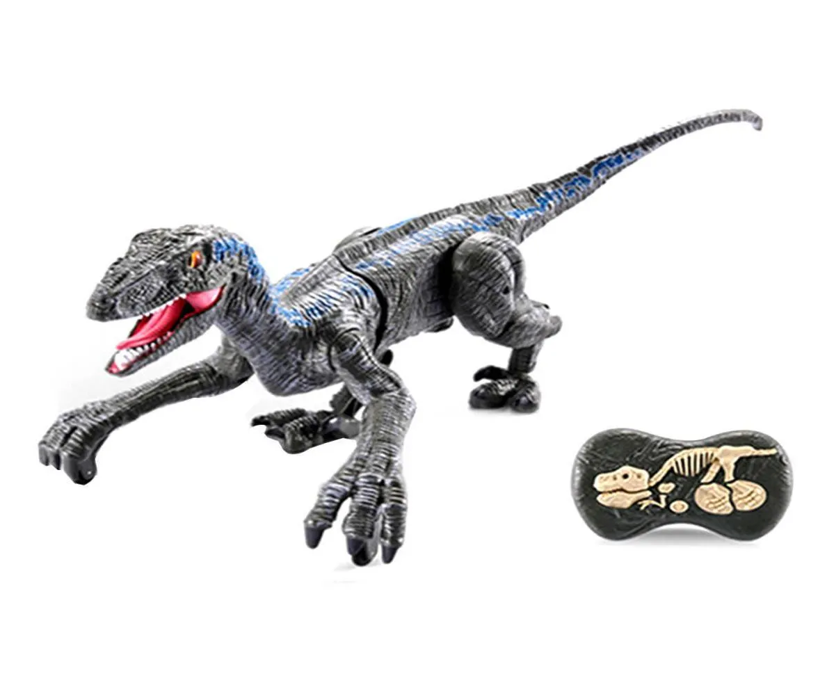 24Ghz New RC Dinosaur Raptor Velociraptor Roar Walking Light Electric Remote Control Animal Model Kids Toys Boys Children Gifts Q8904100