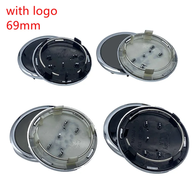 Audi Center Caps 69mm 3D Carbon Fiber Wheel Center Caps For Audi ...
