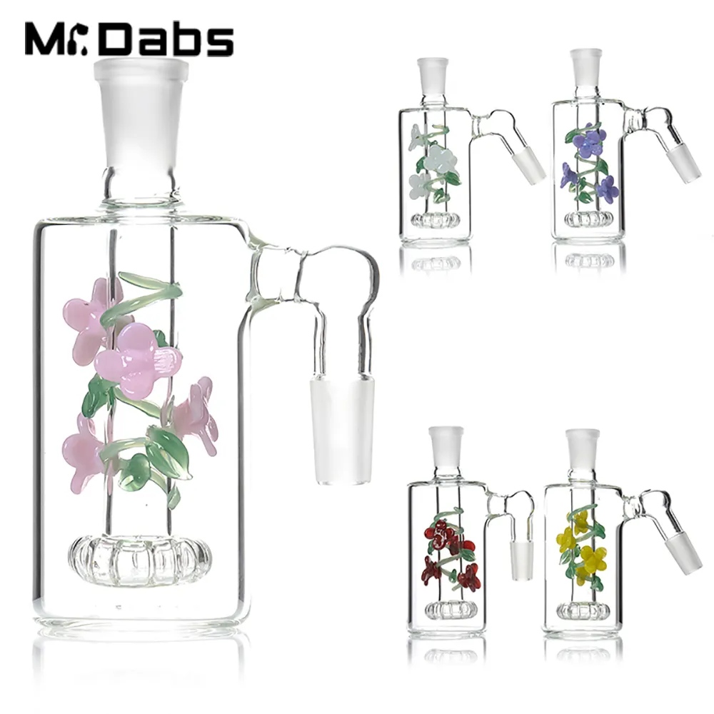 14mm 애쉬 포수 흡연 액세서리 물 담뱃대 45 90 DAB 장비 물 파이프 봉 버버 용 90도