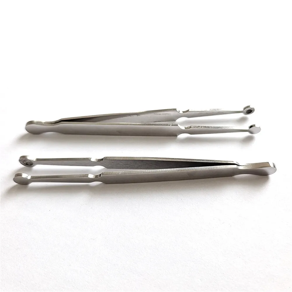 Articoli di bellezza per la salute in fabbrica Acciaio inossidabile 'Pinzette per perle / sfere' Supporto Strumento per piercing Sfere prigioniere per palline Grabber per 3-5 mm o 5-8 mm