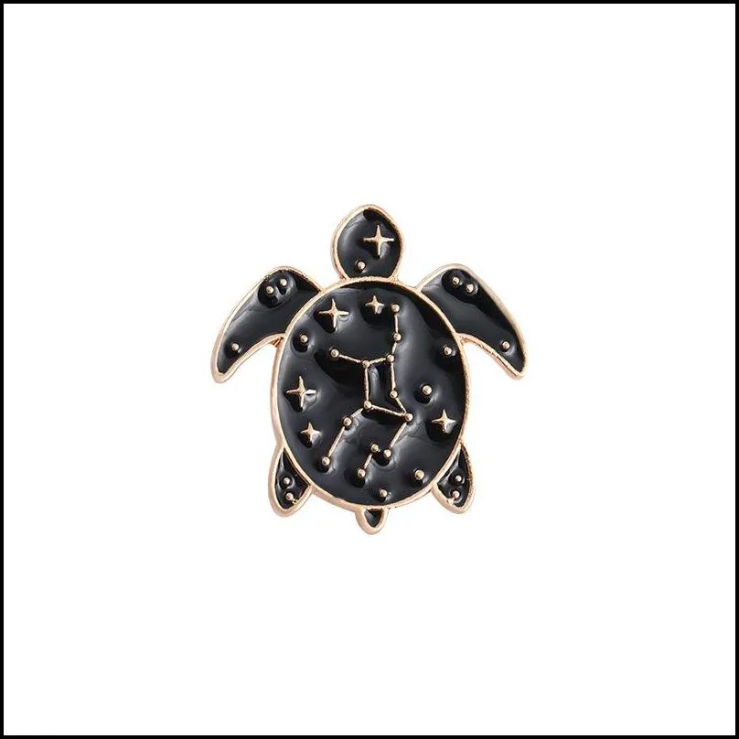 brooches punk style animal black color turtle rabbit enamel brooch pin for women fashion dress coat shirt demin metal funny brooch pins badges promotion gift 1458