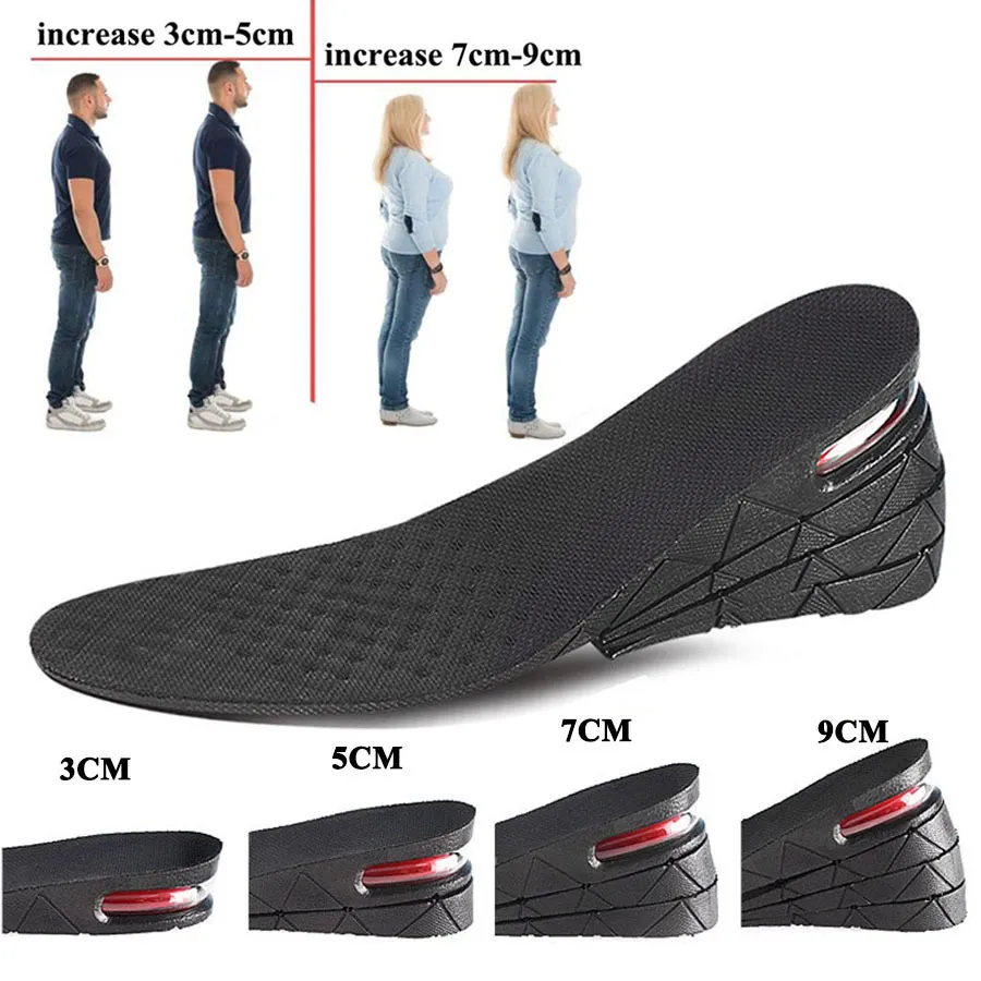 Accesorios de piezas de zapatos VAIPCOW 3579 cm Plantilla de aumento de altura Levantamiento invisible Levantamiento de talón ajustable Insertos Almohadillas Mujeres Hombres gota 221125