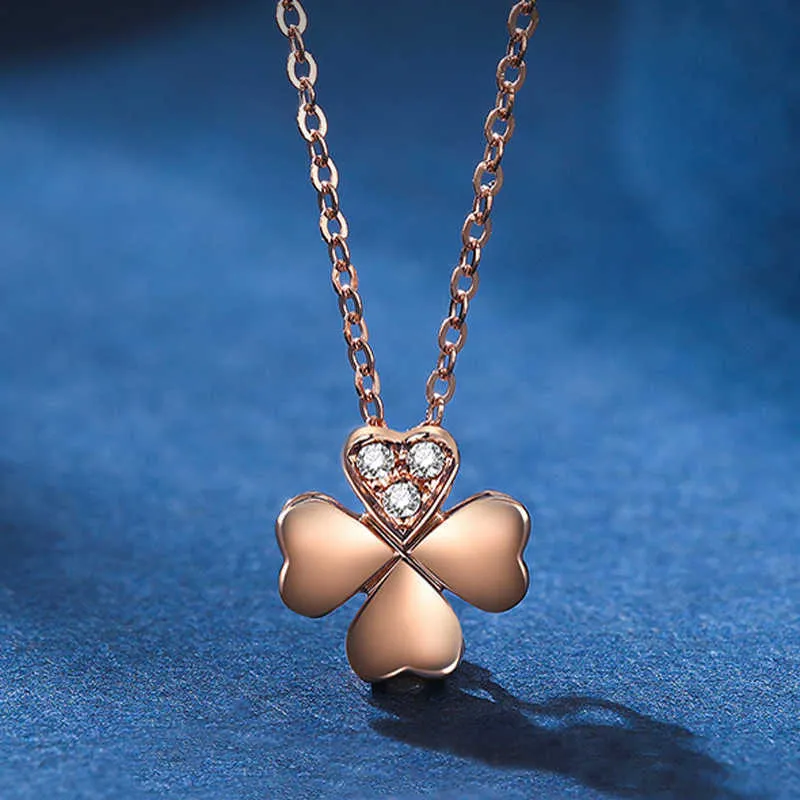 Kettingen S925 Clover ketting dames sterling zilveren sleutelbeen ketting 2021 Nieuwe hanger luxe in mode