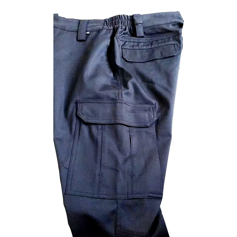 Erkek pantolon tulum mavi kumaş rahat ve aşınmaya dayanıklı atölye personeli için uygun çeşitli iş kıyafetleri üretmek için özelleştirilebilir