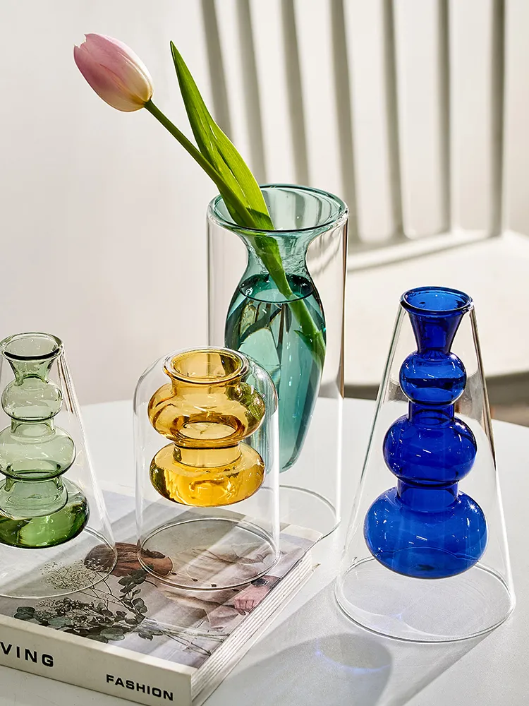 Lot De 10 Mini Vases En Verre Transparent - Pour Centre De Table, Décoration Maison, Mariage - Hauteur 8-14 Cm