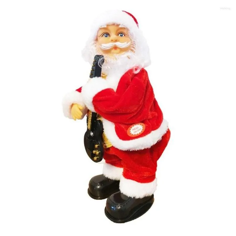 Kerstdecoraties Kerstdecoraties Elektrische Santa Claus -poppen grappig zingen dansen Chrismas speelgoed kinderen geschenken Home Decor Dhvo5