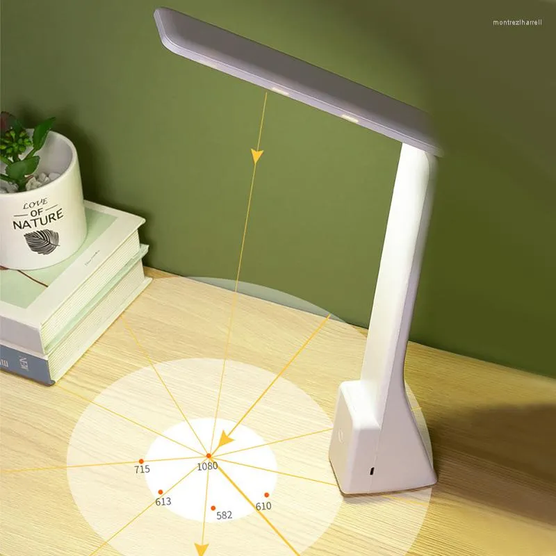 Lampes de table LED lampe de bureau ABS matériel DC 5V double usage lecture chevet éclairage intérieur Protection des yeux chambre nuit