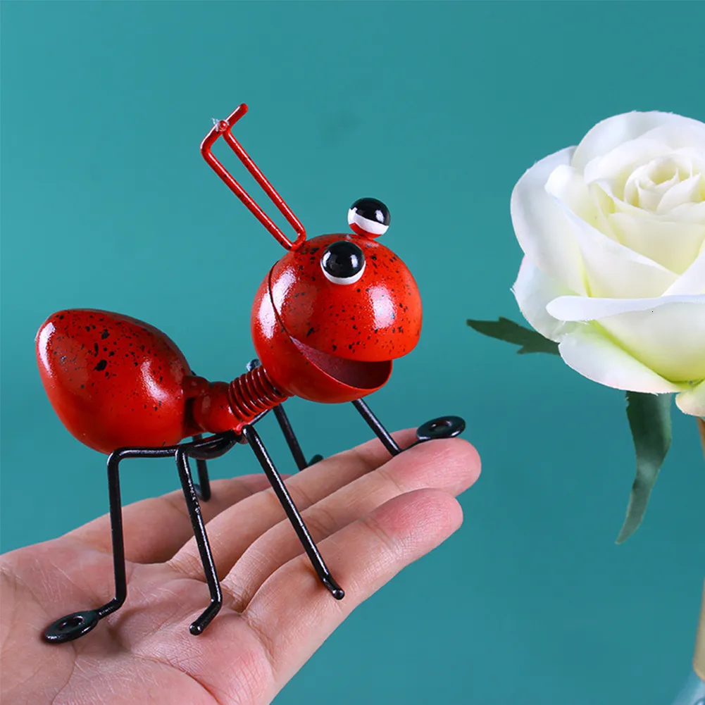 Garden Decorations 4pcs Gift Craft Patio Metal Ant Wall Art Yard Lawn Sculptures Desktop Home Decor Ornament Outdoor Garden Cute Insect Hanging 221126