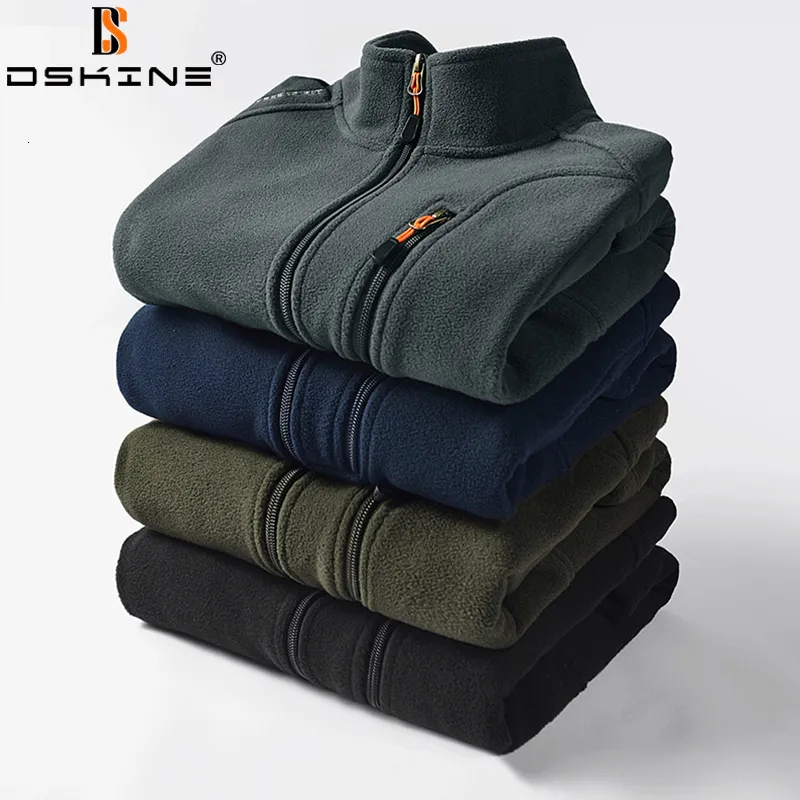 سترات الرجال الحجم الكبير S-6XL الخريف Fleece معطف دافئ معطف الربيع التكتيكات المقاومة للرياح الأزياء عارضة ضئيلة 221124