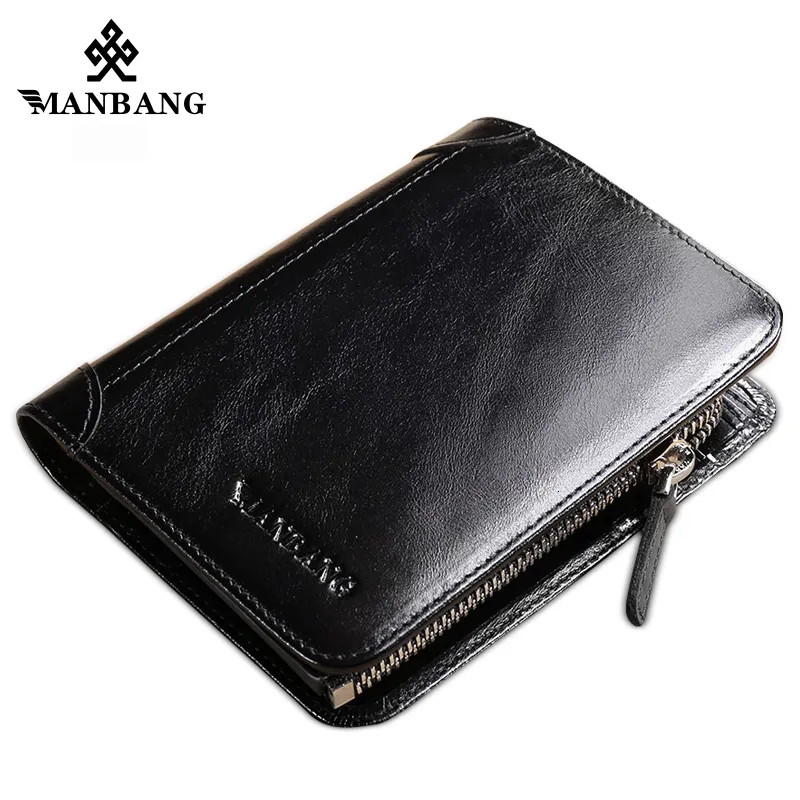 Portefeuille en cuir à motif dollar américain pour hommes