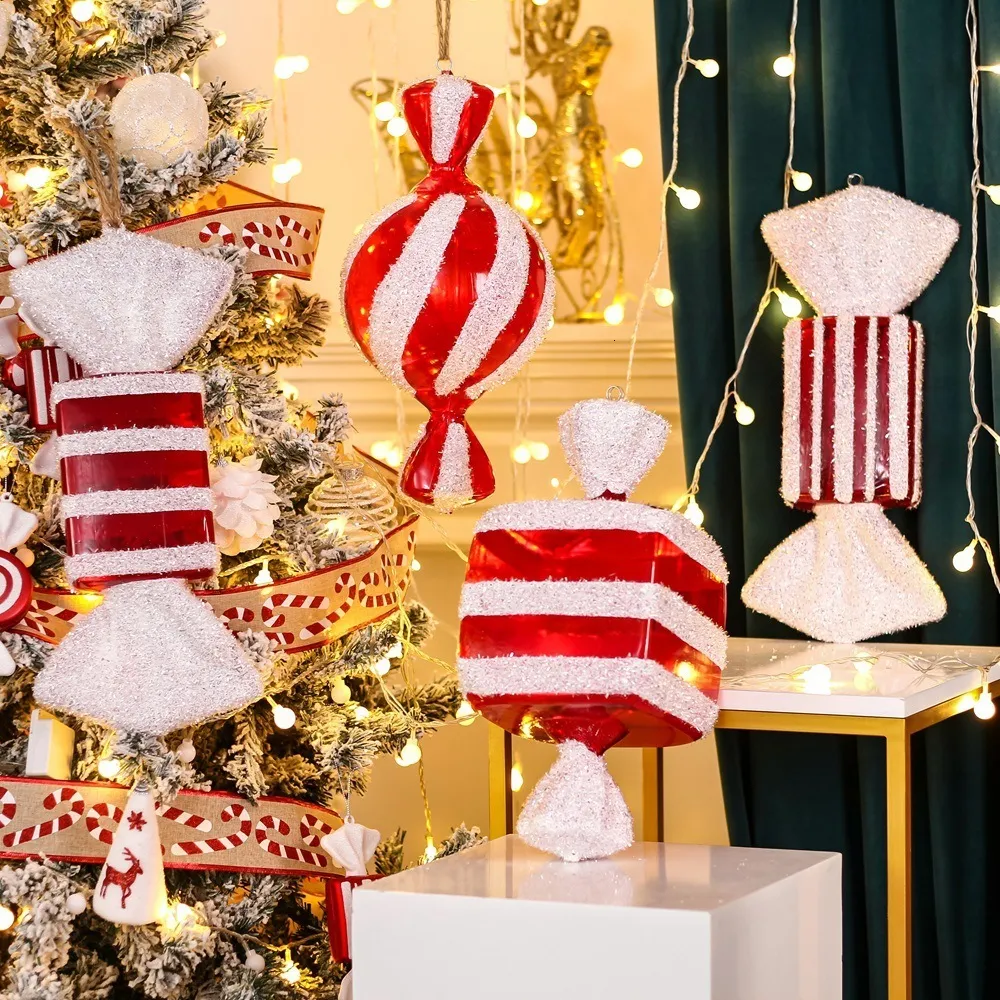 Christmas Decorations Large Christmas Painted Candy Cane Red