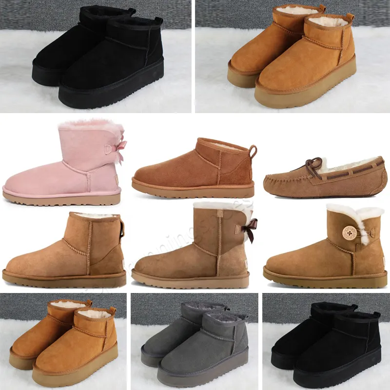 2023 stivali mini scarpe da donna stivale satinato classico stivaletti pellicce invernali chiari inverno stivaletti fsnow a mezzo ginocchio per ragazze cortome