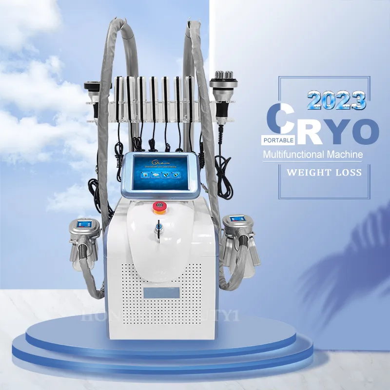 Machine de cryolipolyse pour le corps amincissant cryo-thérapie ultrasonons cavitation cellulite réduction lllt lipolaser rf cutané resserrement
