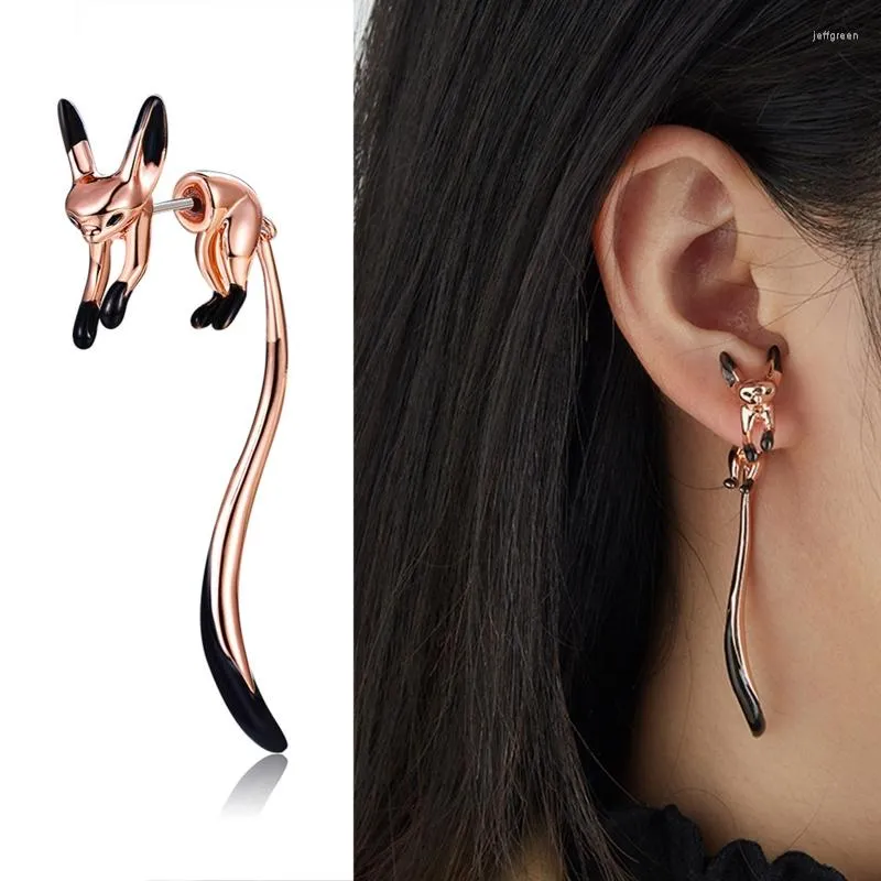 Orecchini pendenti Nappe lunghe Animale per ragazze Carino piccolo orecchino a perno Coda Teen Fashion
