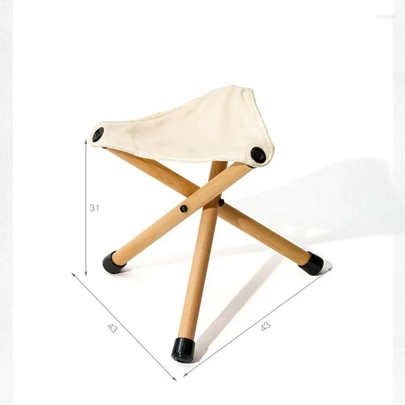 Mobilier de camping, chaise pliante d'extérieur, tabouret triangulaire en bois massif, portable, ultraléger, camping pique-nique, pêche, plage, petit banc