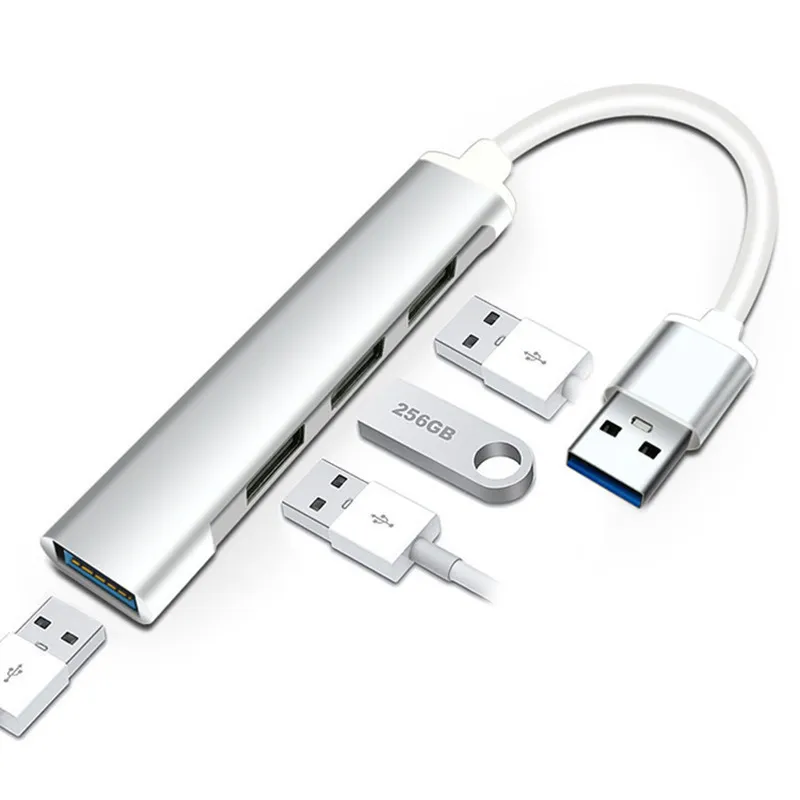 4 USB Hub 3.0 Тип C Hubs 4 порт Multi Splitter Adapter OTG High Speed ​​Dock Station Universal для Xiaomi Lenovo MacBook Pro 13 15 PC Computer Accessories