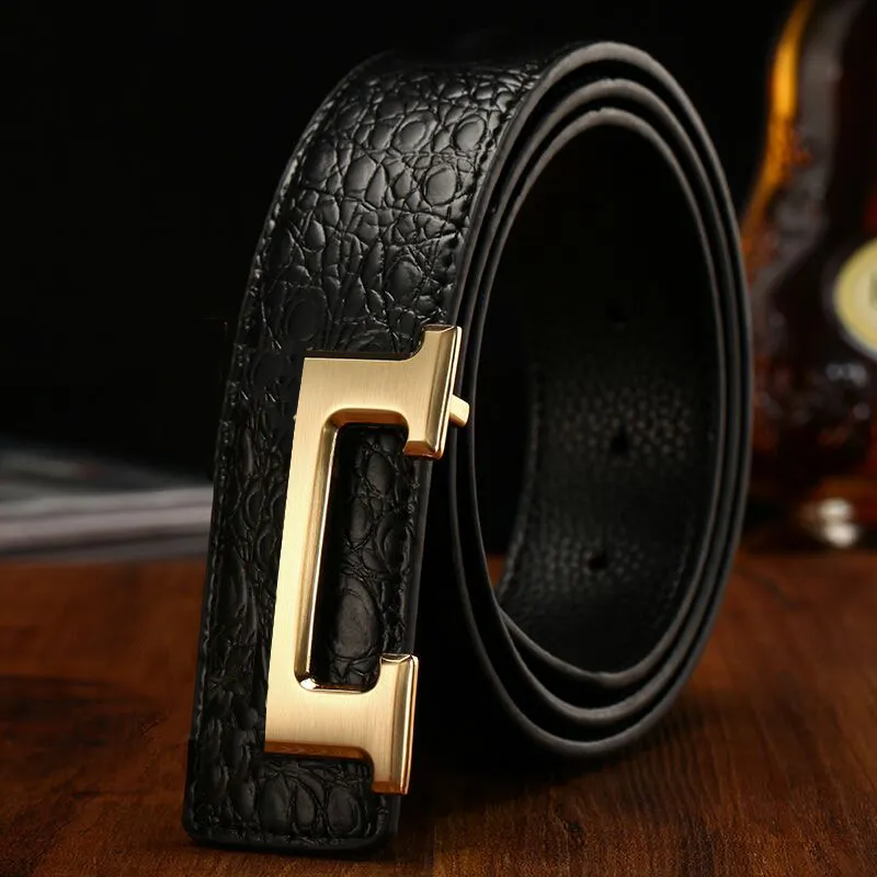 Luxury Gold Letters Genuine Leather Belts Designer Waistbands Fashion