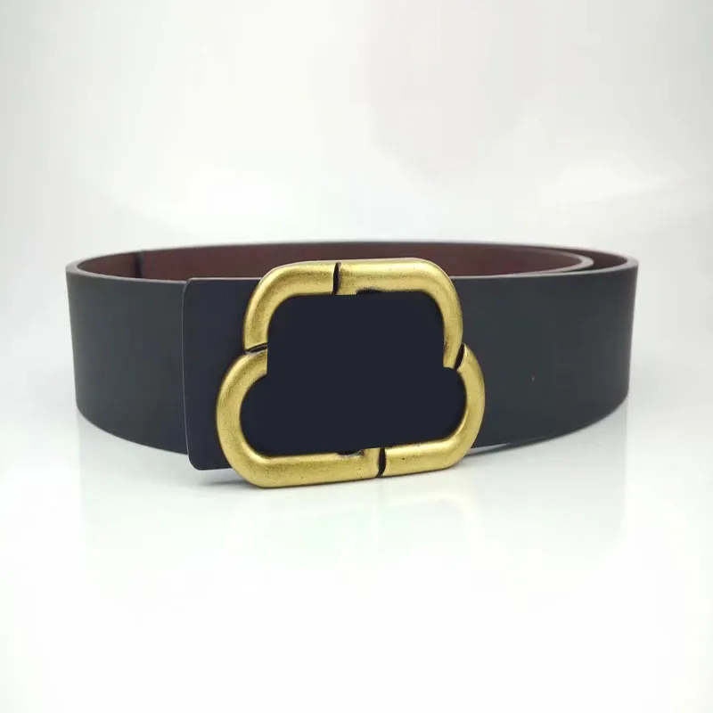 Designer midjeband lyxiga guldbokstäver äkta läderbälten mode koppar slät spänne bälte cowskin mens b midjeband bredd 3,8 cm