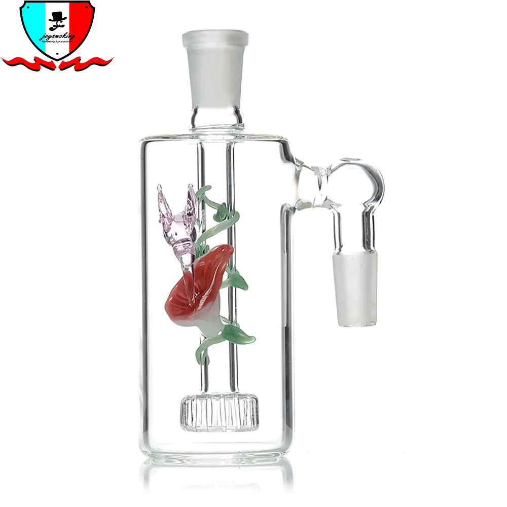 14mm Ash Catchers Smoking Accessories 133mm Height Glass Bongs Dab Rig Water Pipe Bong