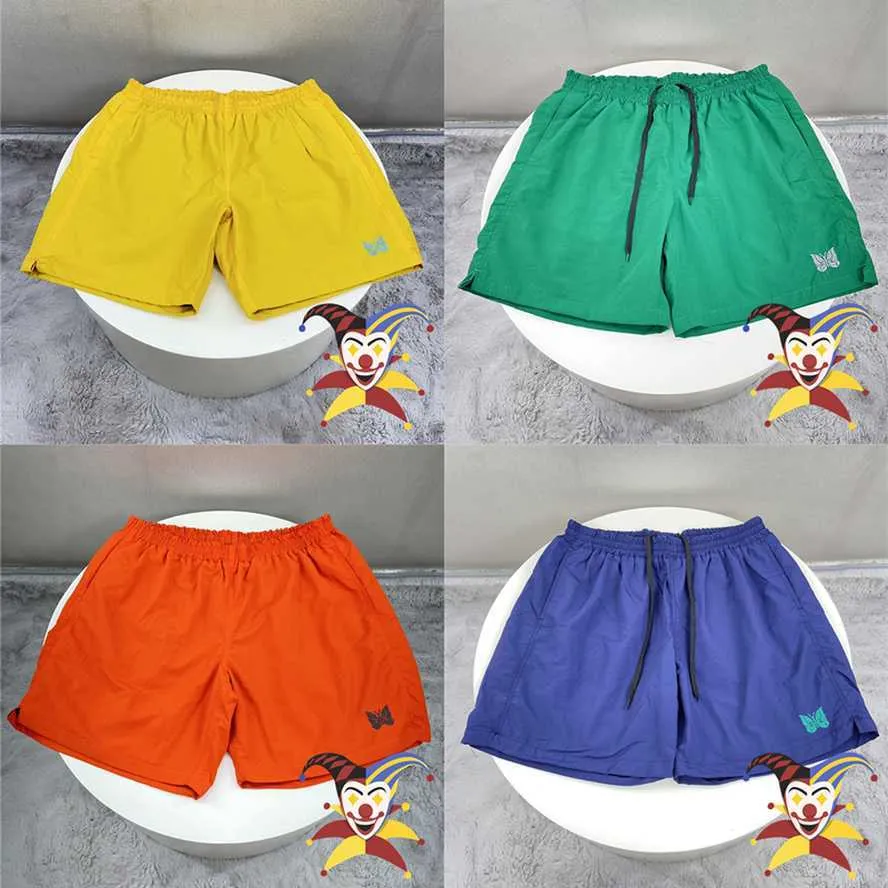 Men's Shorts Needles Nylon Shorts Men Women High Street Mesh Needles Shorts Leg Embroidery Butterfly AWGE Track Breeches T221129 T221129